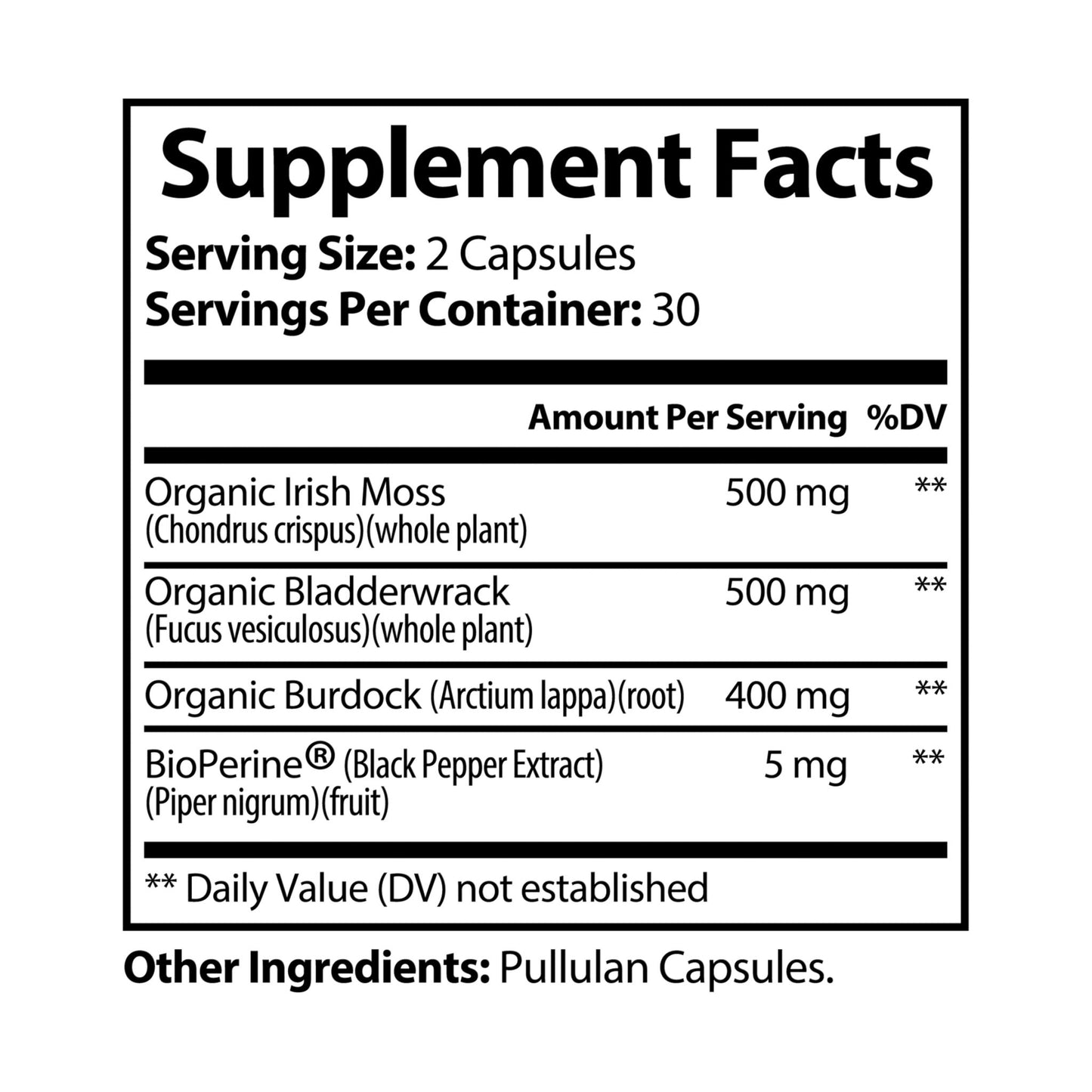 Sea Moss Supplement by VitaMIND (60 Capsules)